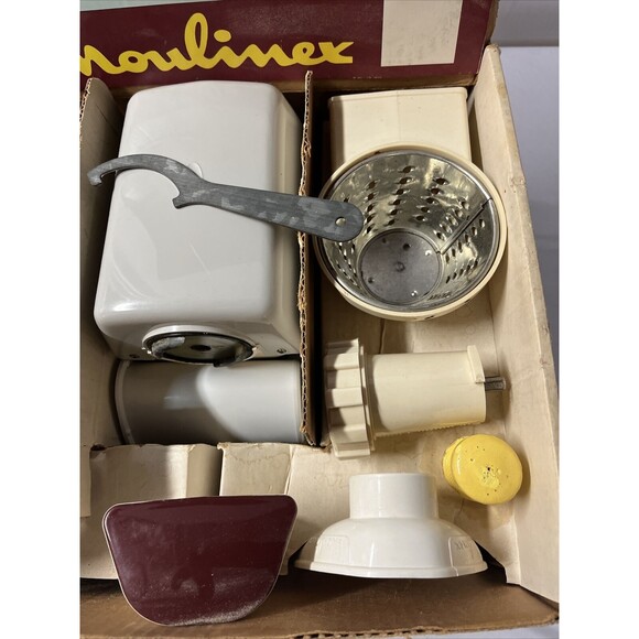 Vintage Moulinex Combine Jeannette Electric Meat Grinder Veggie Chopper Works!!! - Picture 3 of 6
